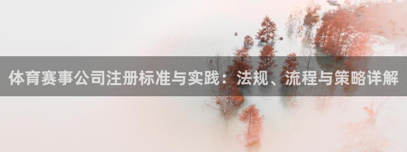 体育赛事公司注册标准与实践：法规、流程与